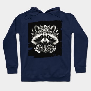 Raccoon Whimsy: The Beauty of Speed and Scraps Hoodie